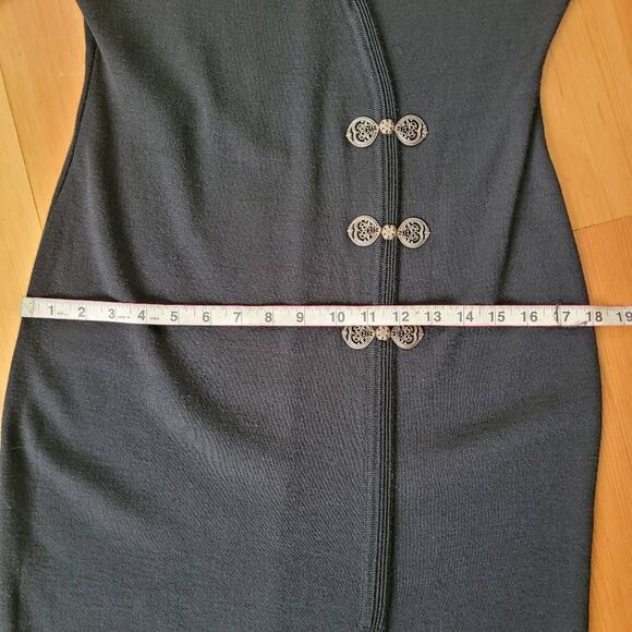 Vintage 90s wool blend maxi dress carol little brand size medium vampire goth - Picture 12 of 12